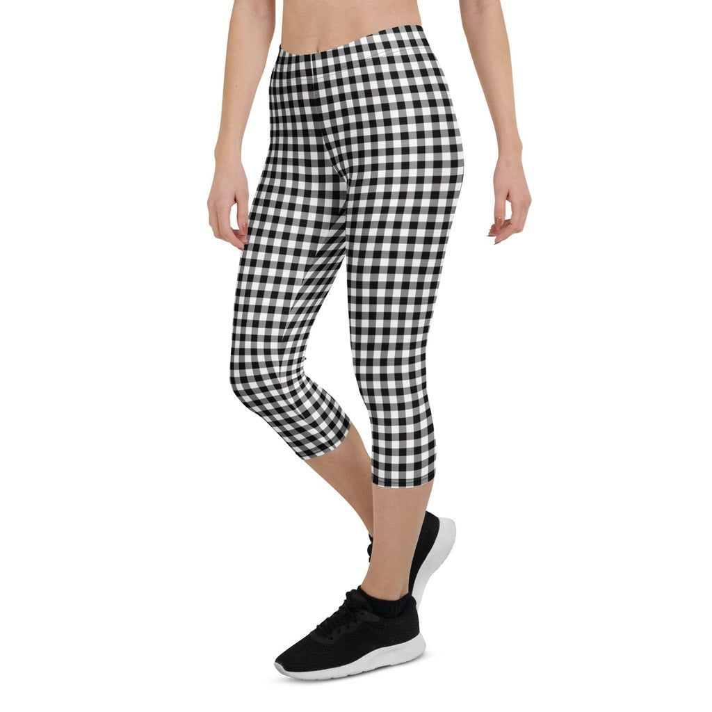 Black & White Gingham Capris