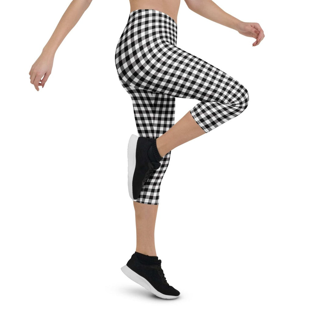Black & White Gingham Capris