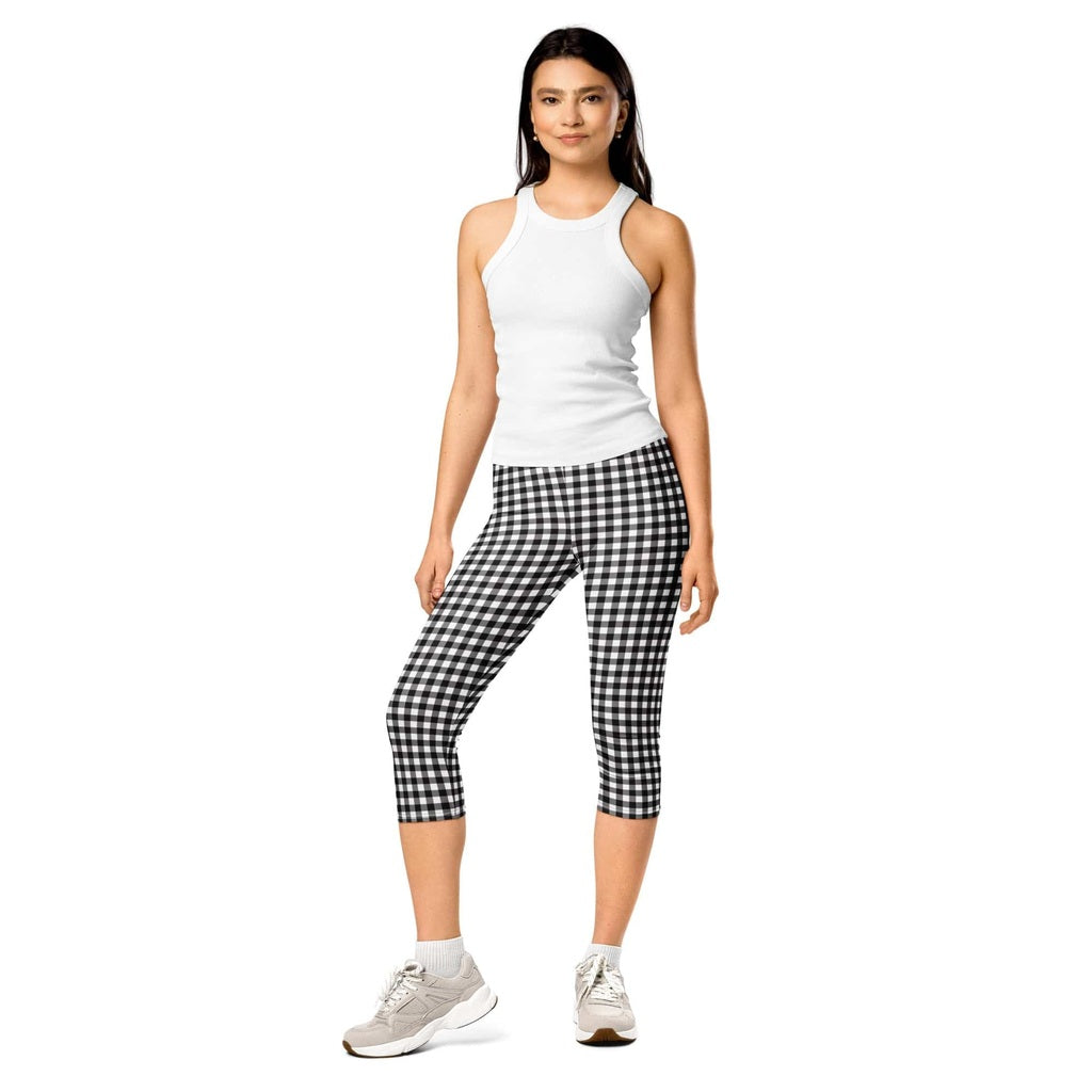 Black & White Gingham Capris