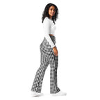 Black & White Gingham Flare Leggings