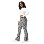 Black & White Gingham Flare Leggings