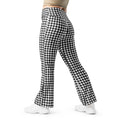 Black & White Gingham Flare Leggings