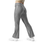 Black & White Gingham Flare Leggings