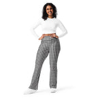 Black & White Gingham Flare Leggings