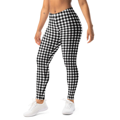 Black & White Gingham Leggings