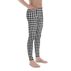 Black & White Gingham Men's Leggings