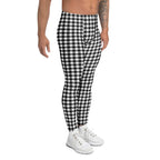 Black & White Gingham Men's Leggings