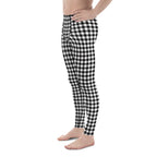Black & White Gingham Men's Leggings