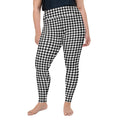 Black & White Gingham Plus Size Leggings