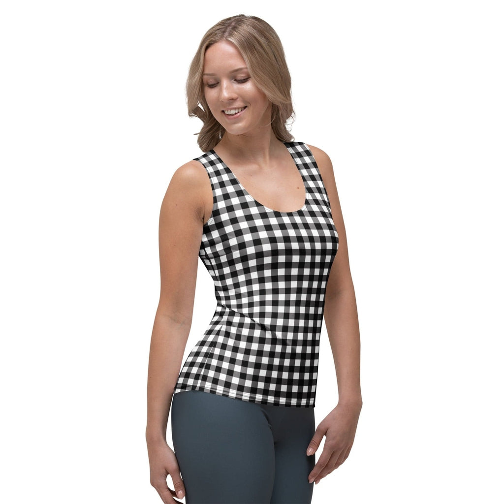 Black & White Gingham Tank Top