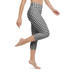 Black & White Gingham Yoga Capris