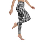 Black & White Gingham Yoga Leggings