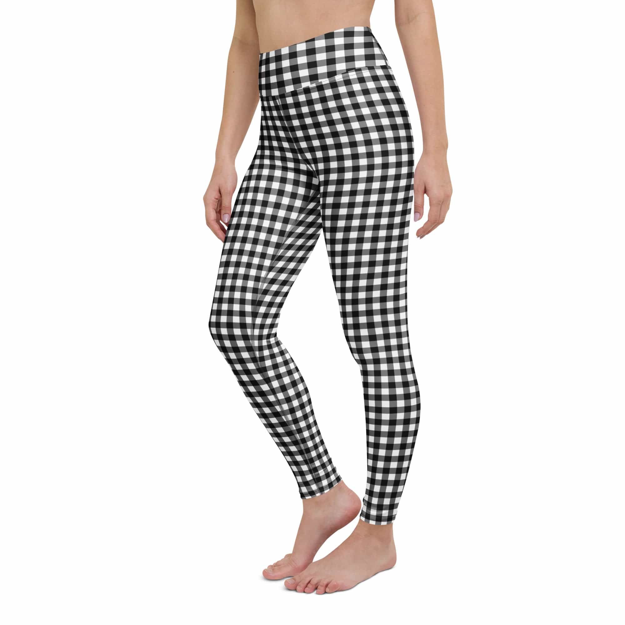 Black & White Gingham Yoga Leggings