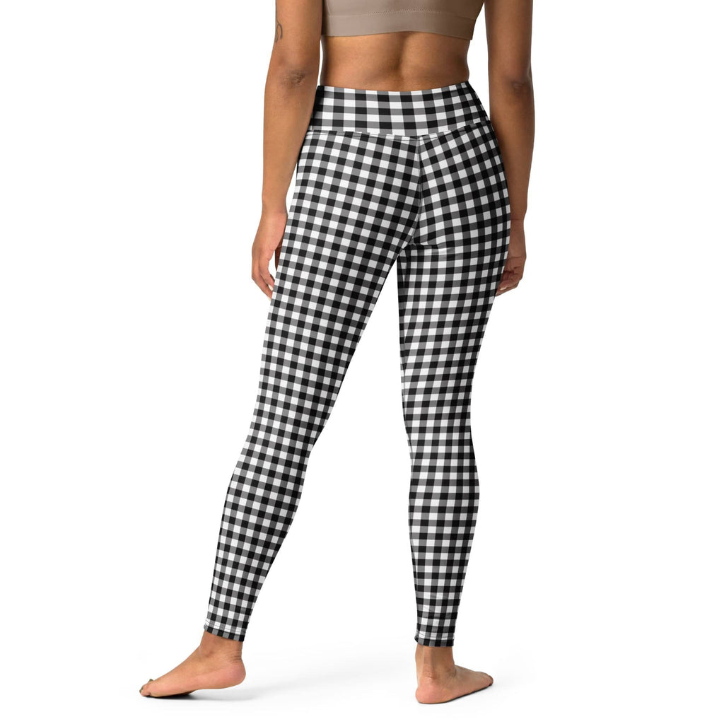 Black & White Gingham Yoga Leggings