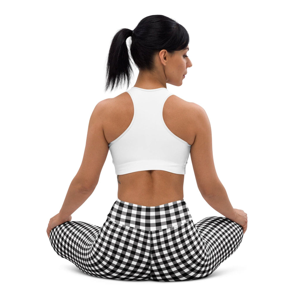 Black & White Gingham Yoga Leggings