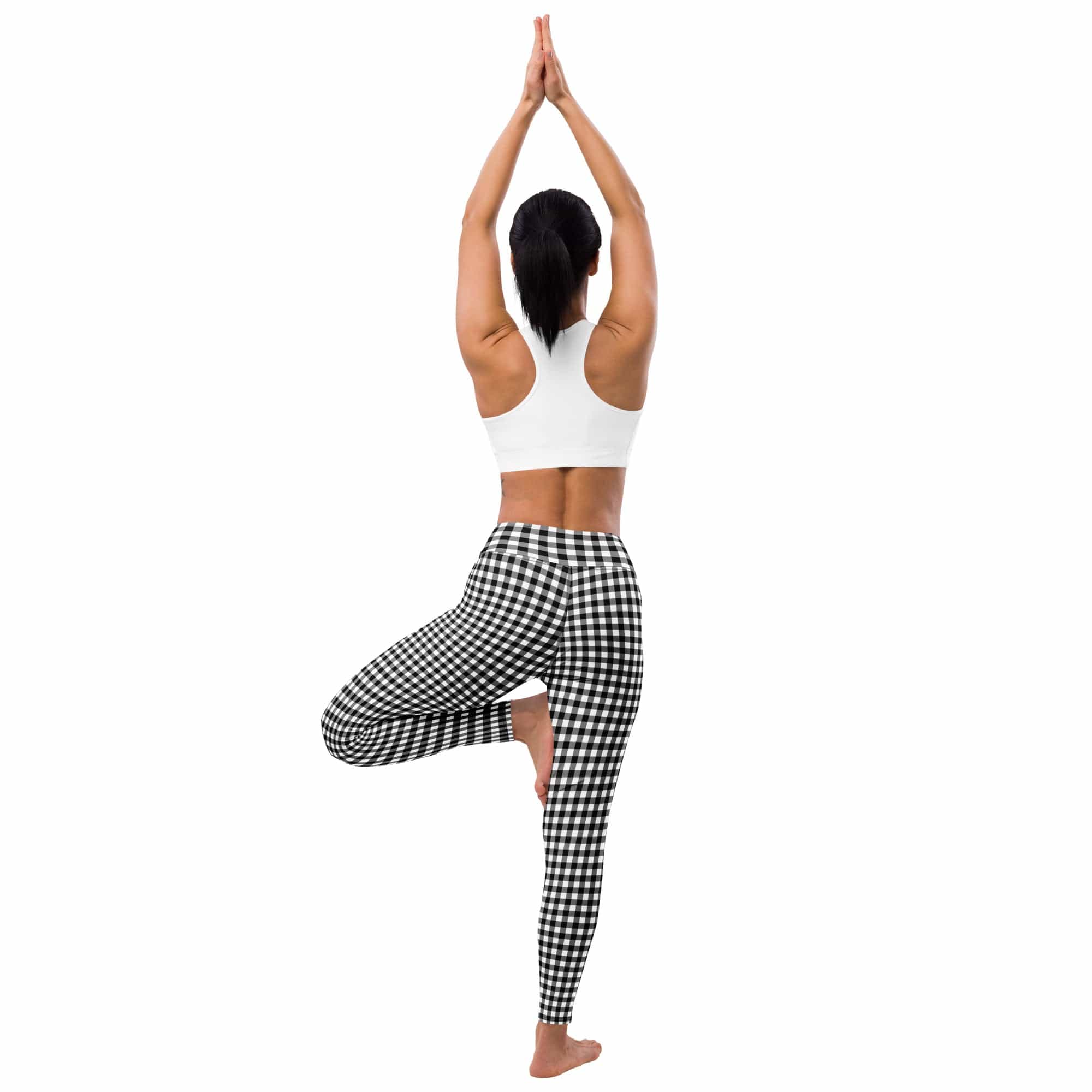 Black & White Gingham Yoga Leggings
