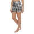 Black & White Gingham Yoga Shorts