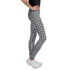 Black & White Gingham Youth Leggings