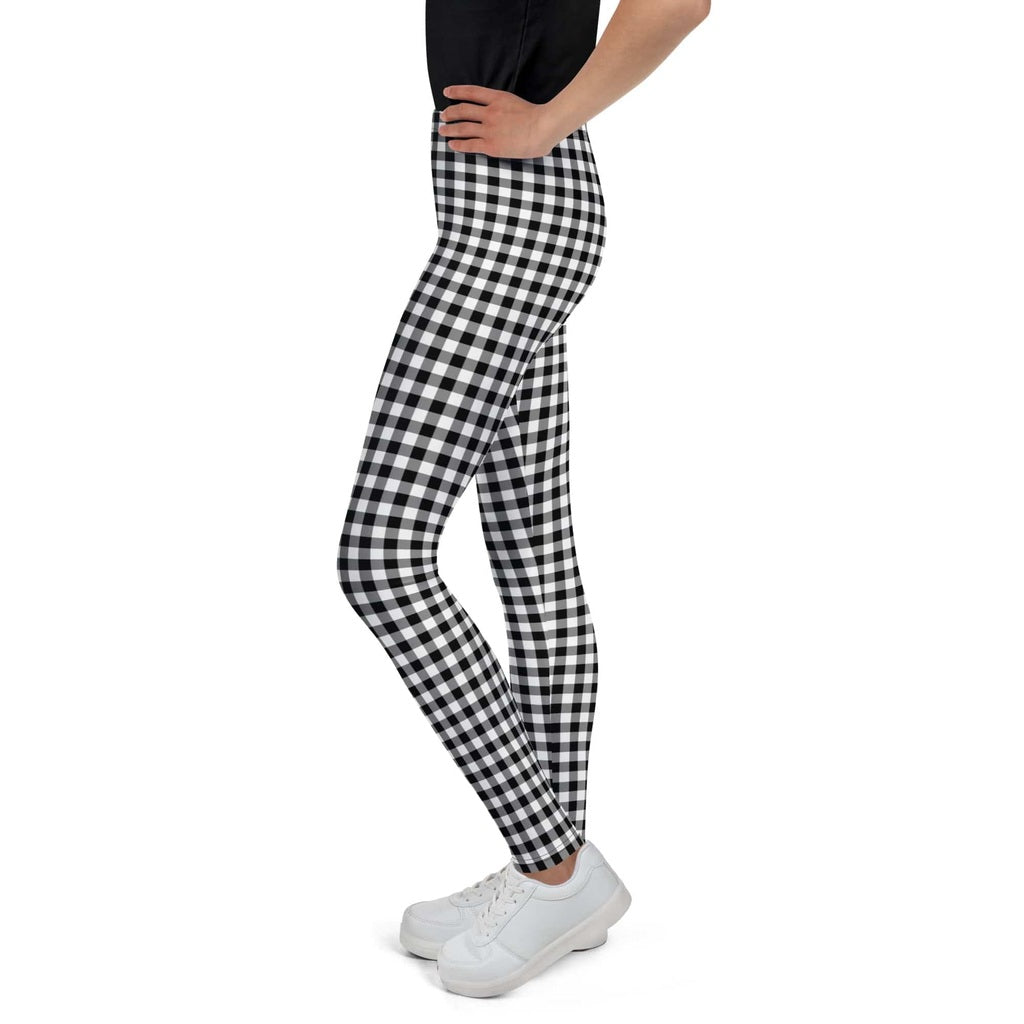 Black & White Gingham Youth Leggings