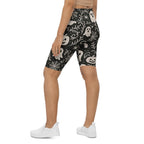 Black & White Halloween Biker Shorts