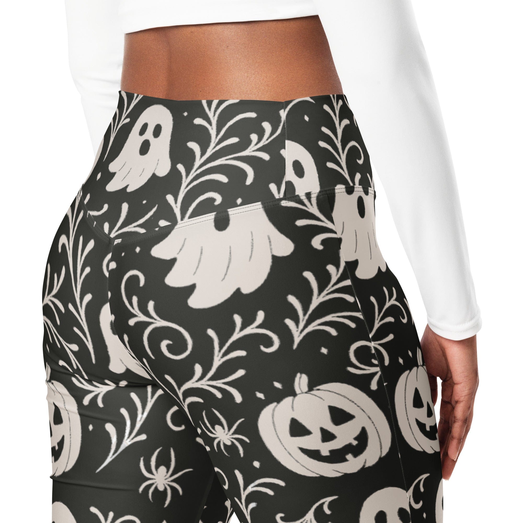 Black & White Halloween Flare Leggings