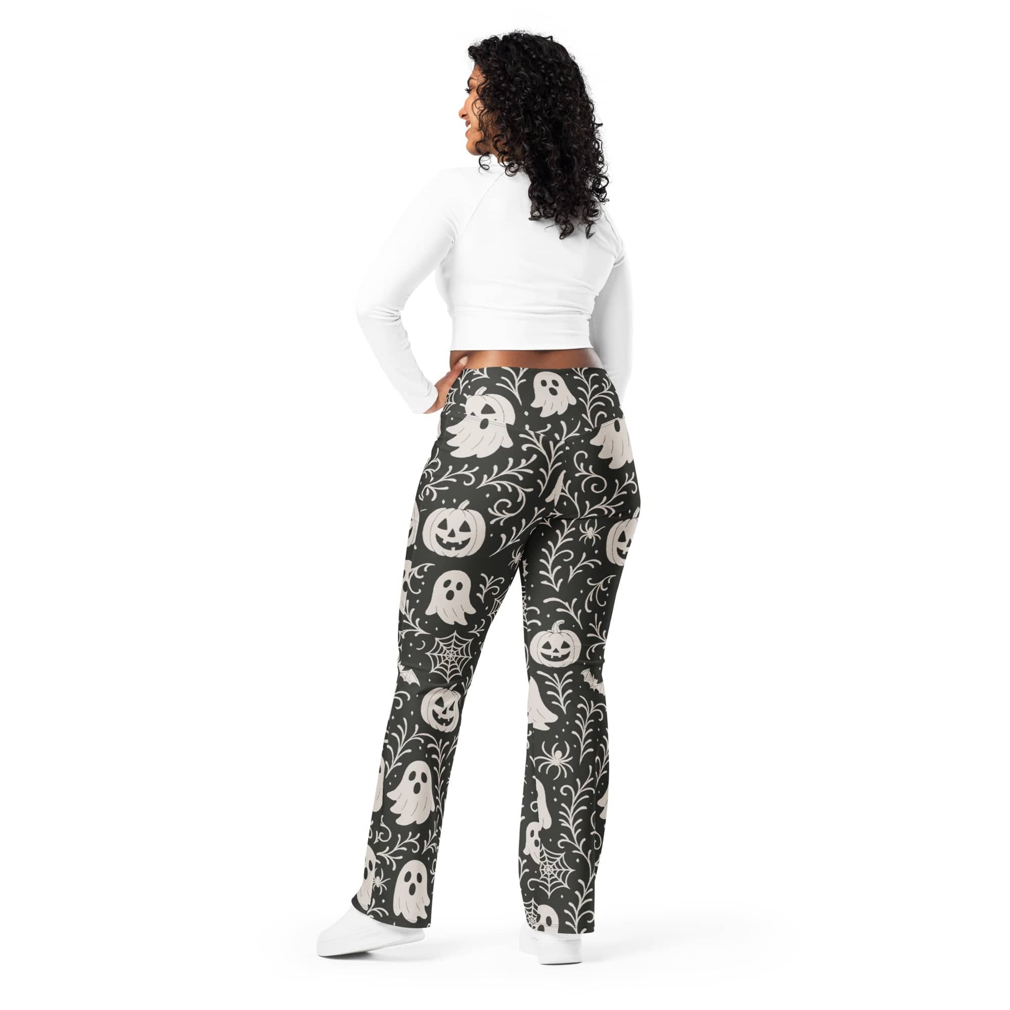 Black & White Halloween Flare Leggings