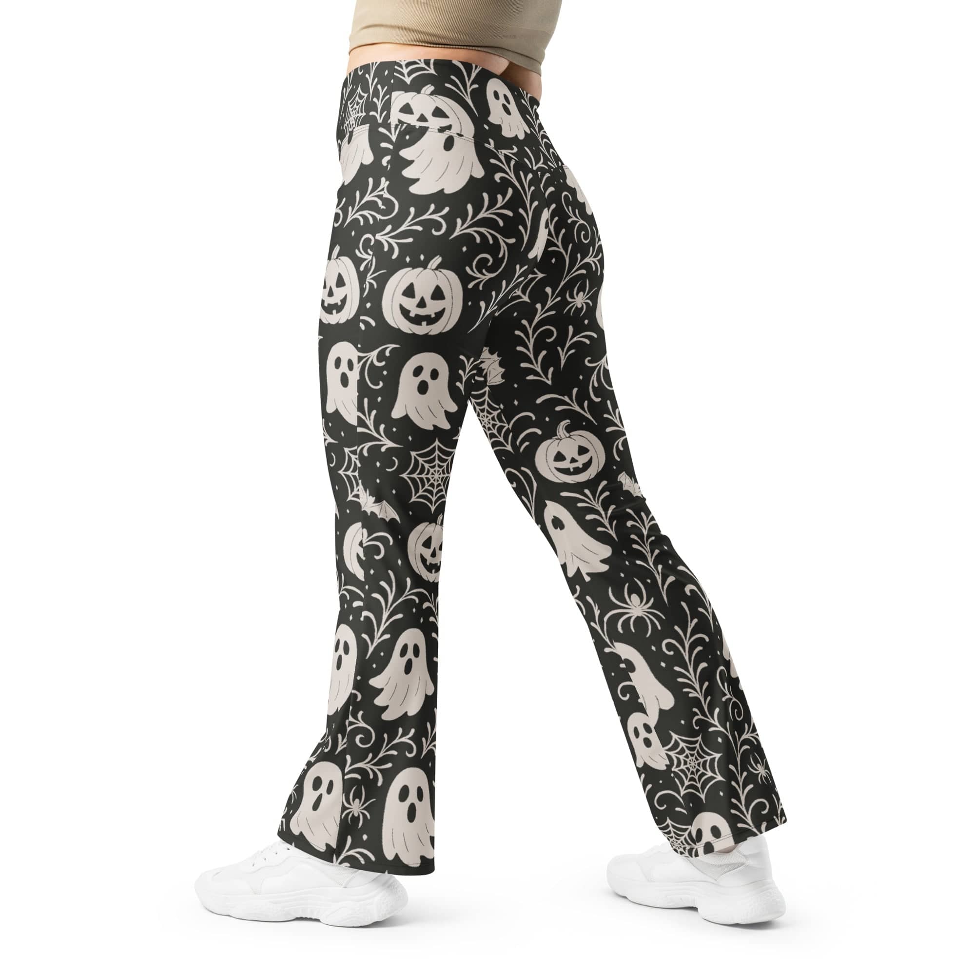 Black & White Halloween Flare Leggings