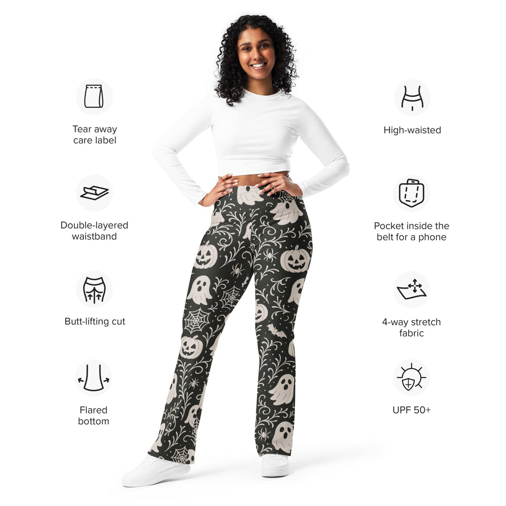 Black & White Halloween Flare Leggings