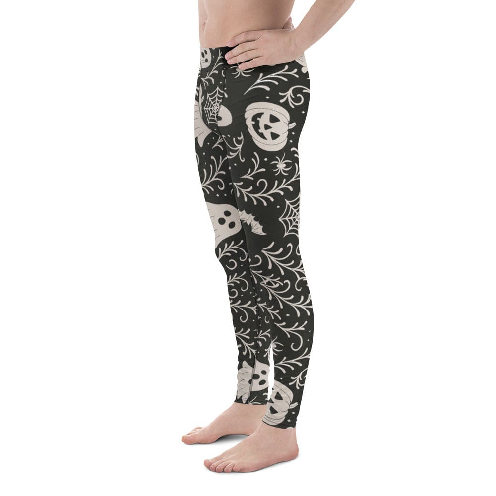 Black & White Halloween Men's Leggings