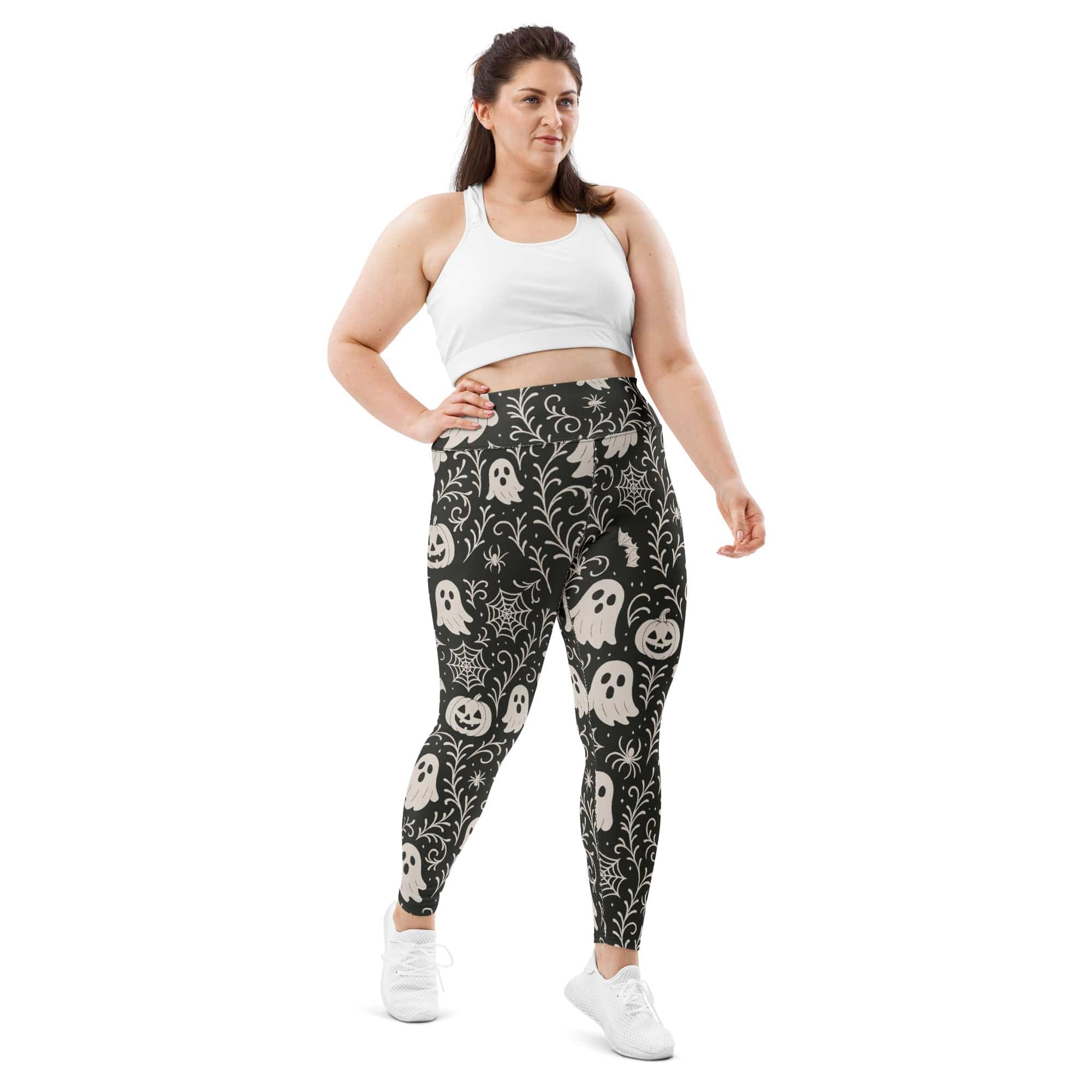 Black & White Halloween Plus Size Leggings