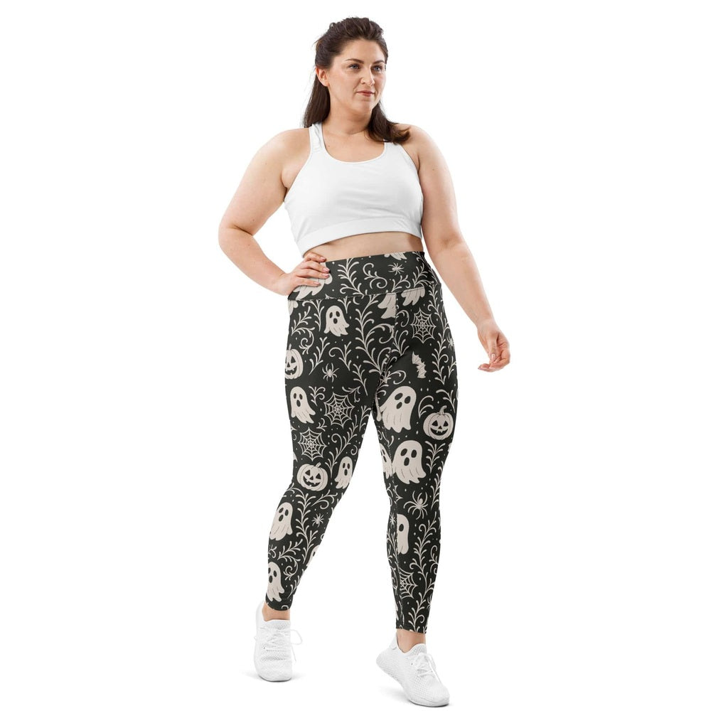 Black & White Halloween Plus Size Leggings