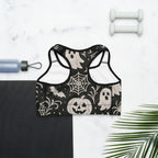 Black & White Halloween Sports Bra