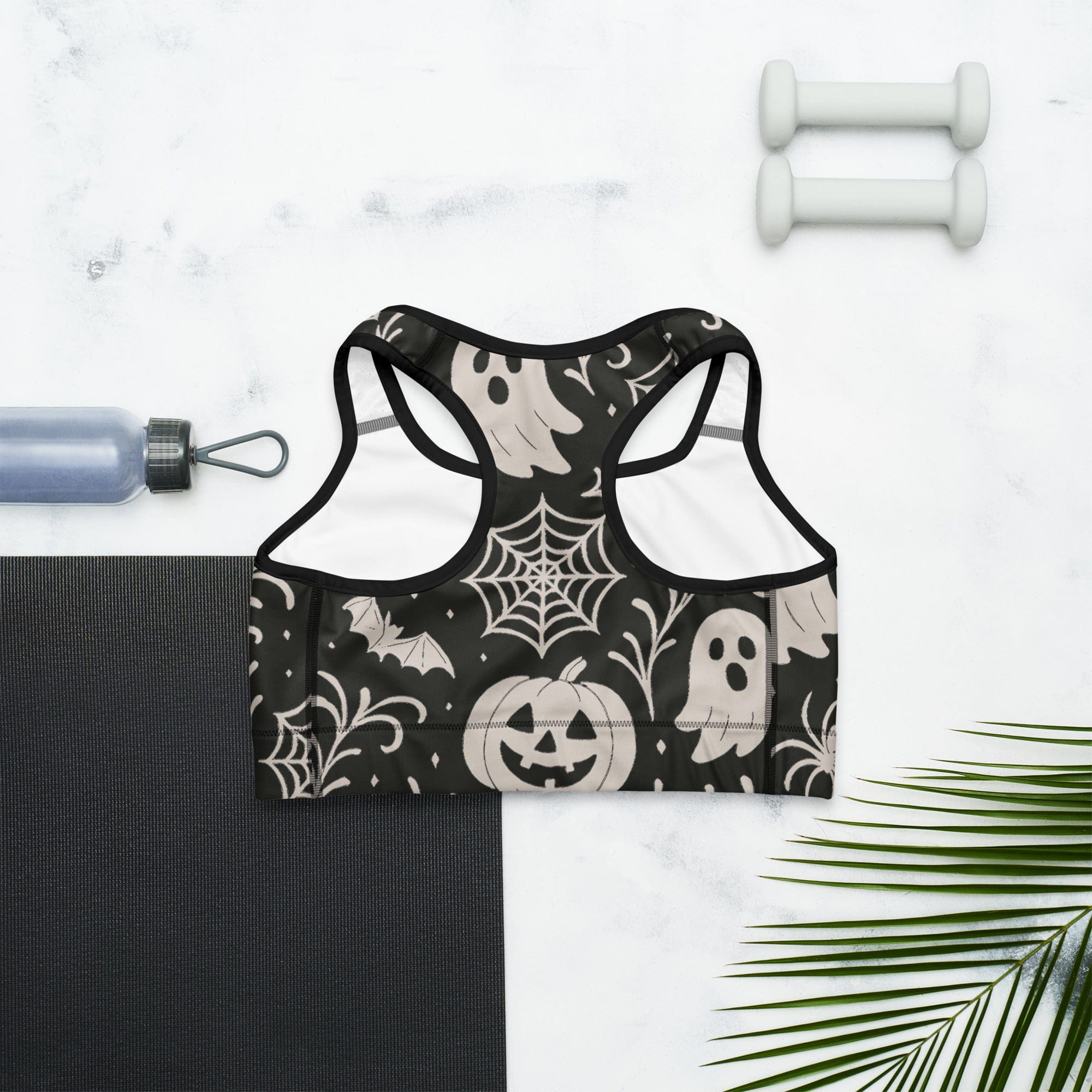 Black & White Halloween Sports Bra