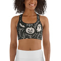 Black & White Halloween Sports Bra