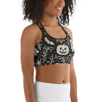 Black & White Halloween Sports Bra