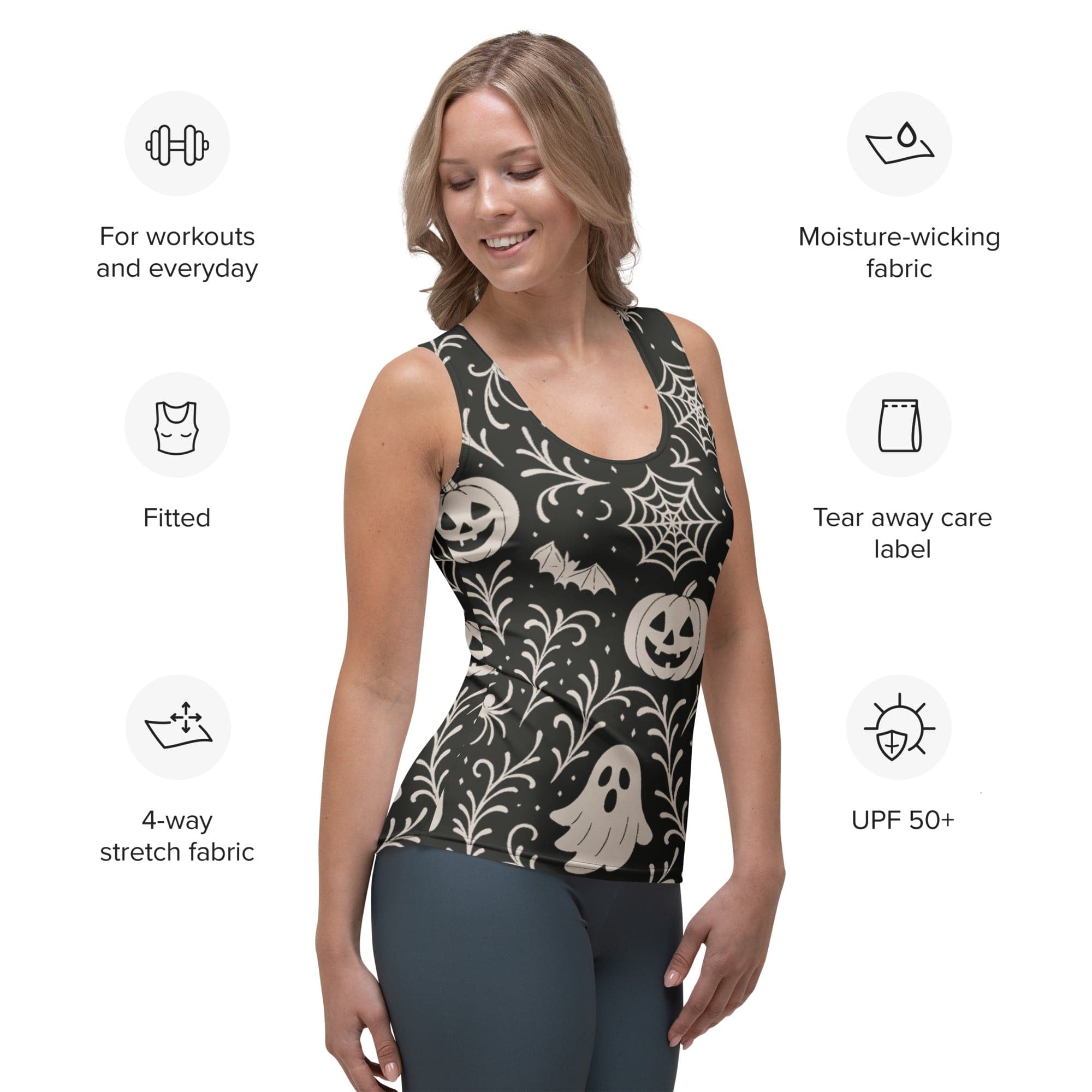Black & White Halloween Tank Top