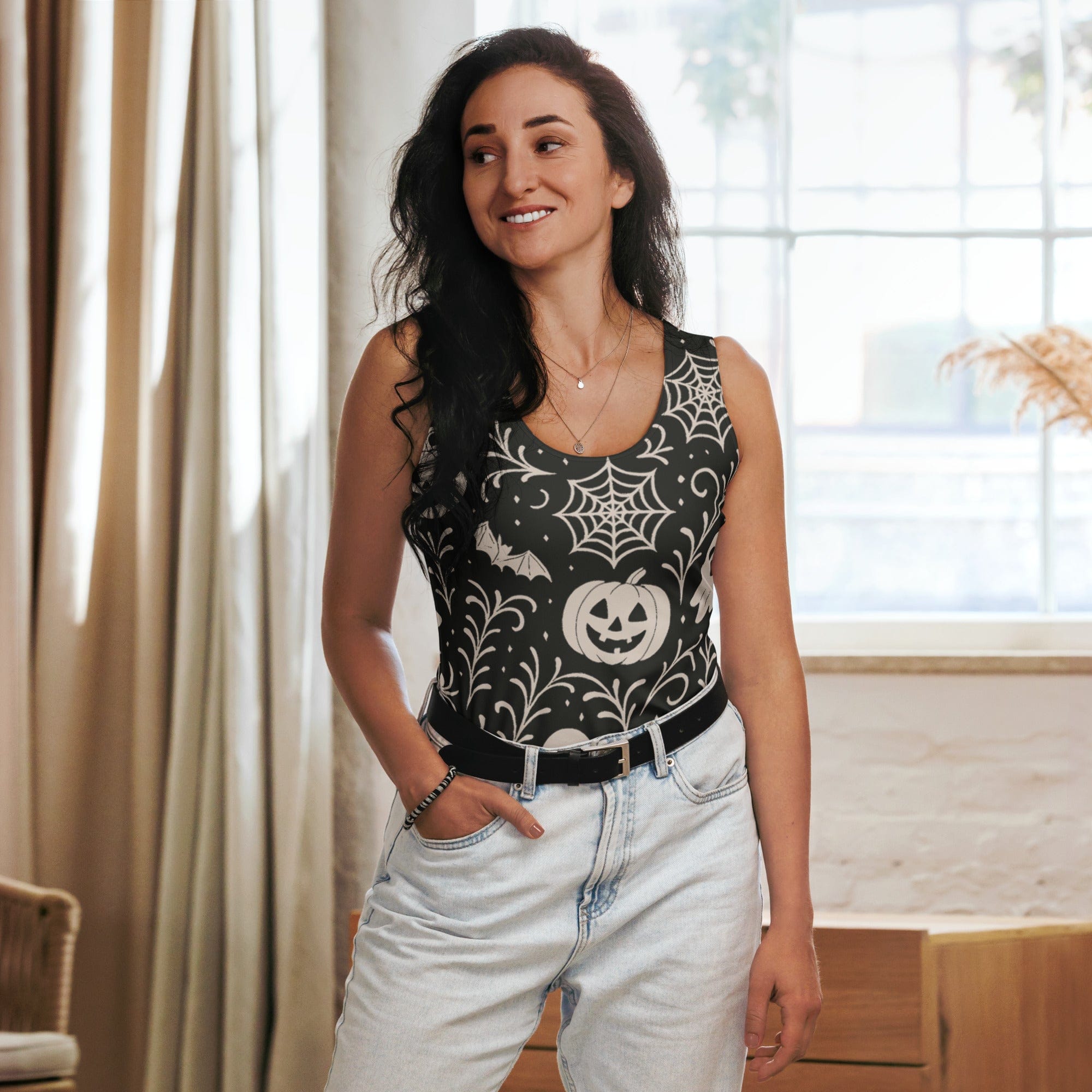 Black & White Halloween Tank Top