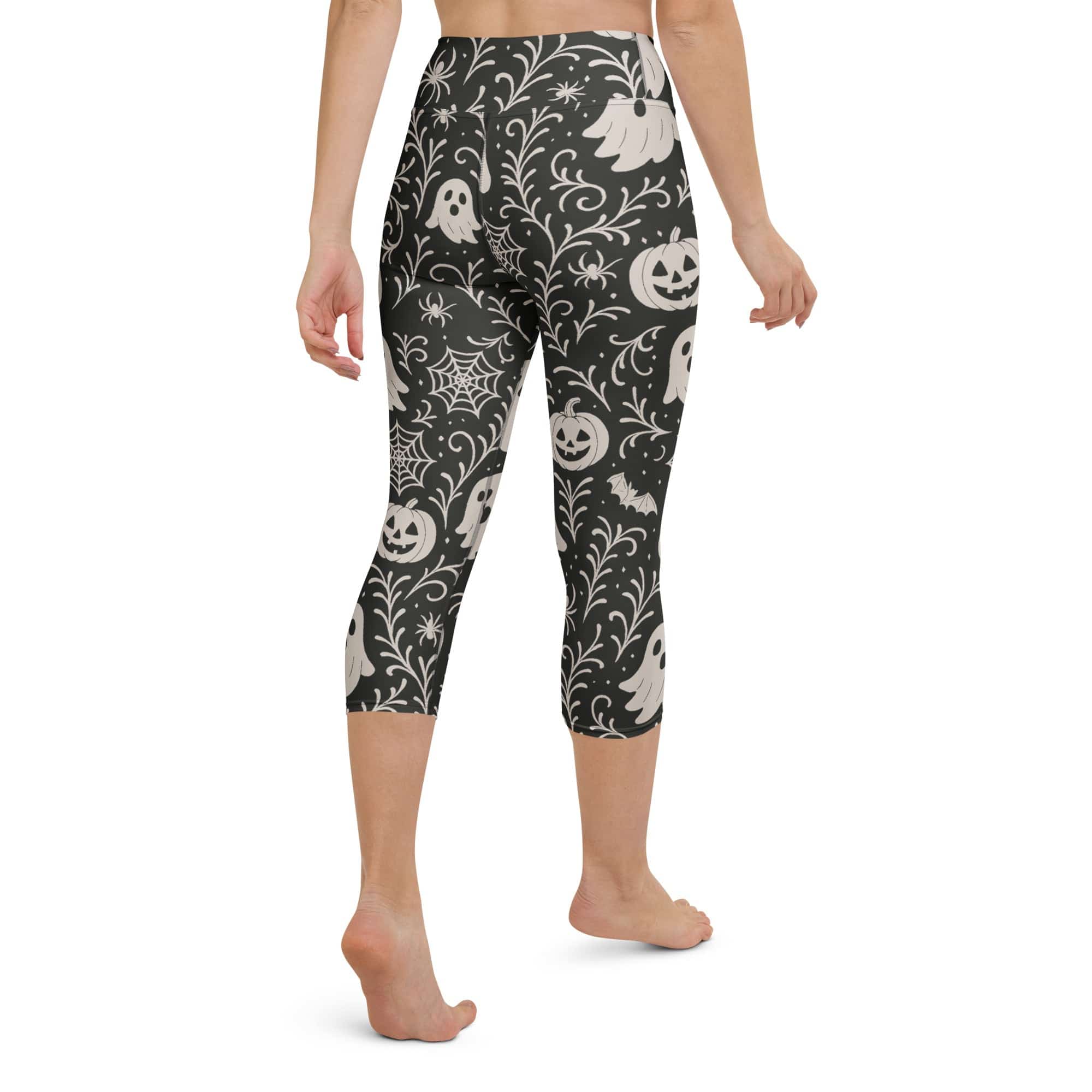 Black & White Halloween Yoga Capris