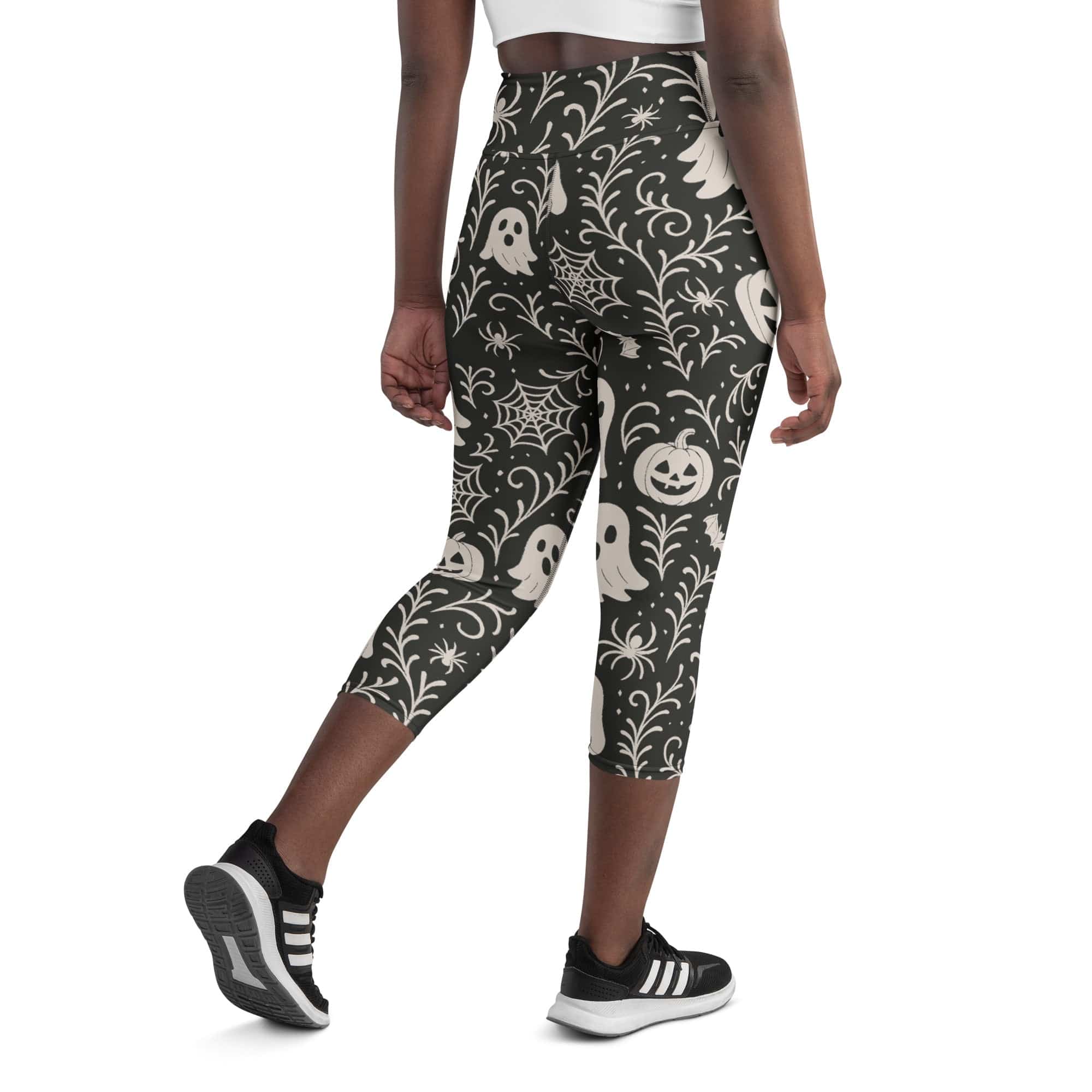 Black & White Halloween Yoga Capris