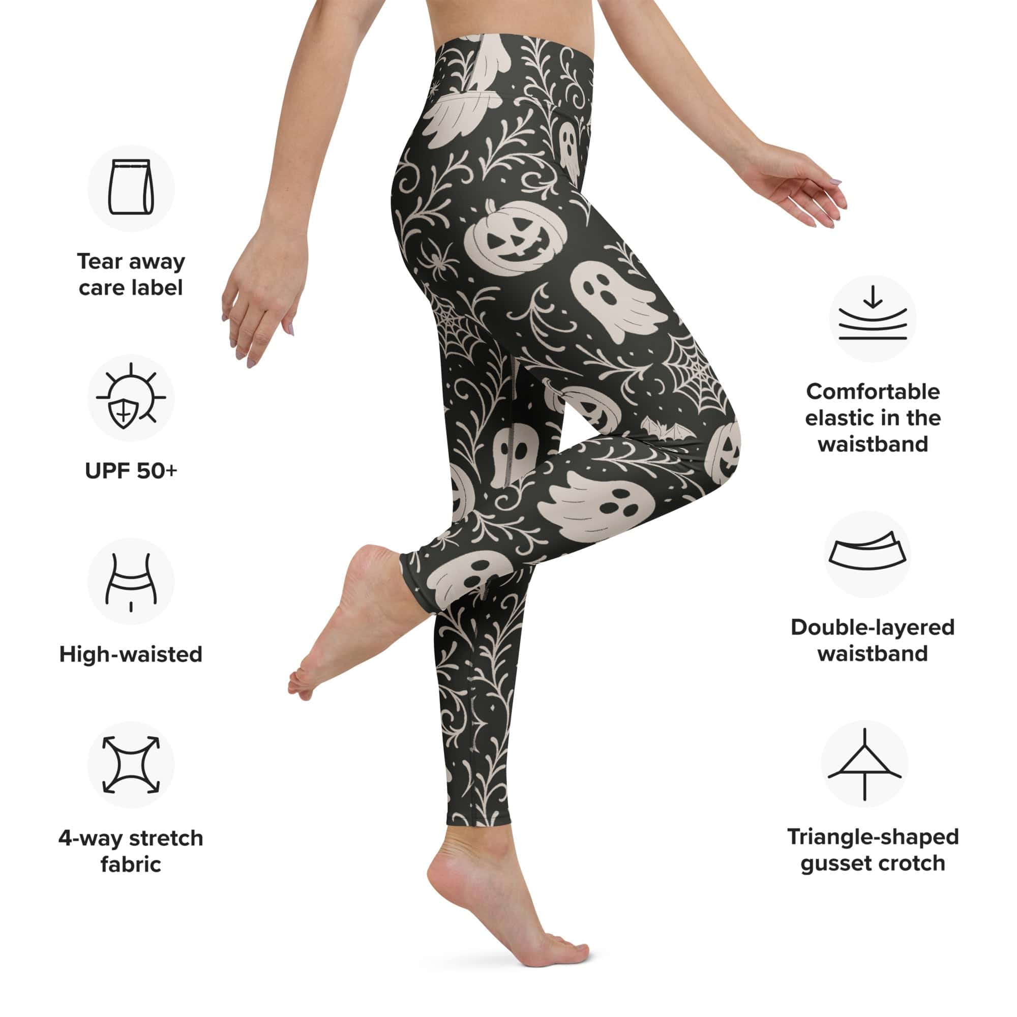 Black & White Halloween Yoga Leggings