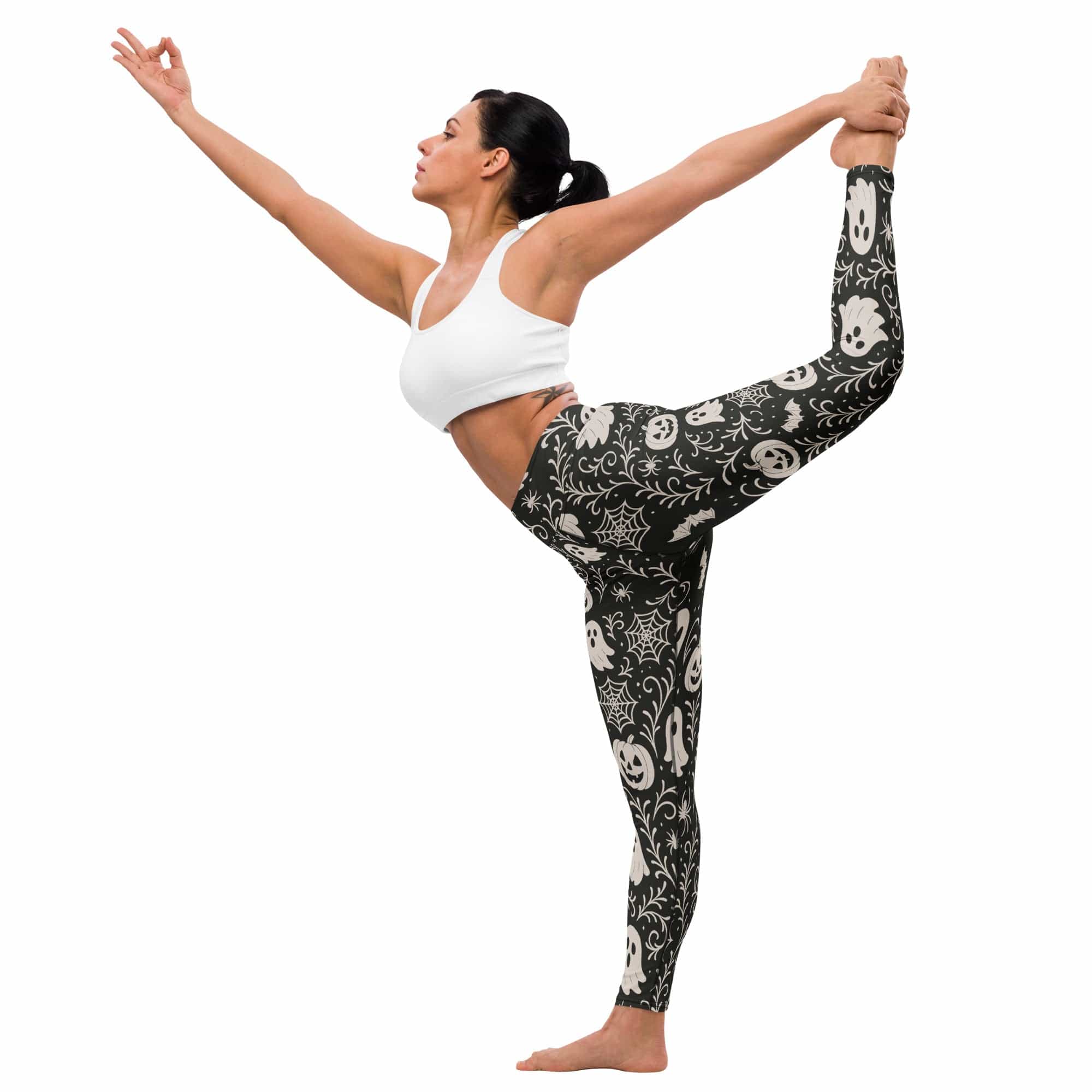 Black & White Halloween Yoga Leggings