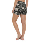 Black & White Halloween Yoga Shorts