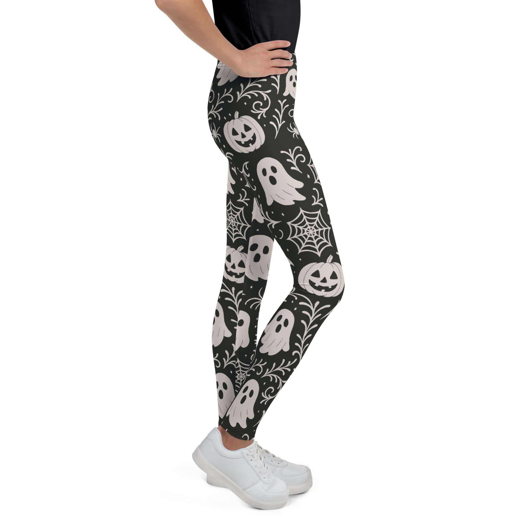 Black & White Halloween Youth Leggings