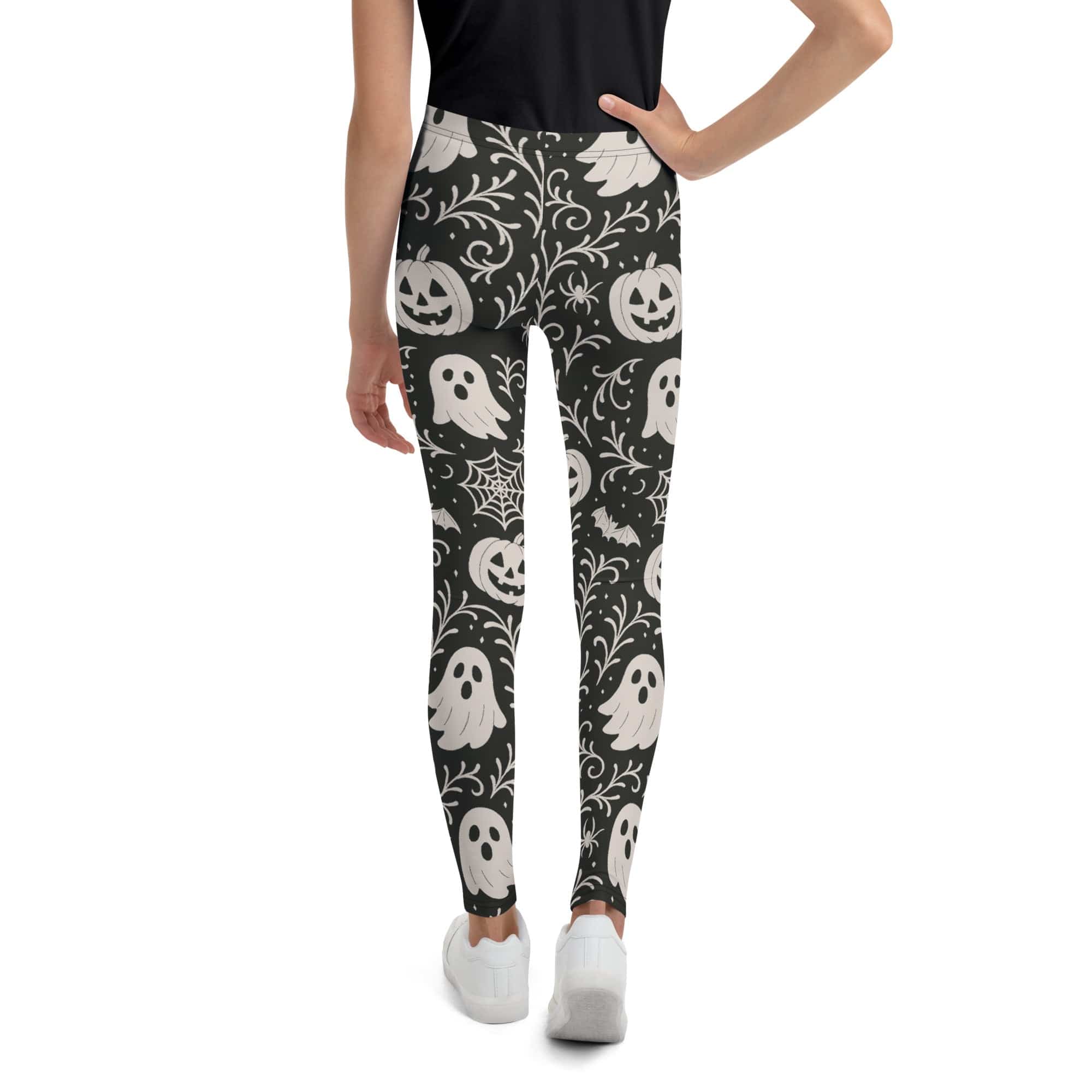 Black & White Halloween Youth Leggings