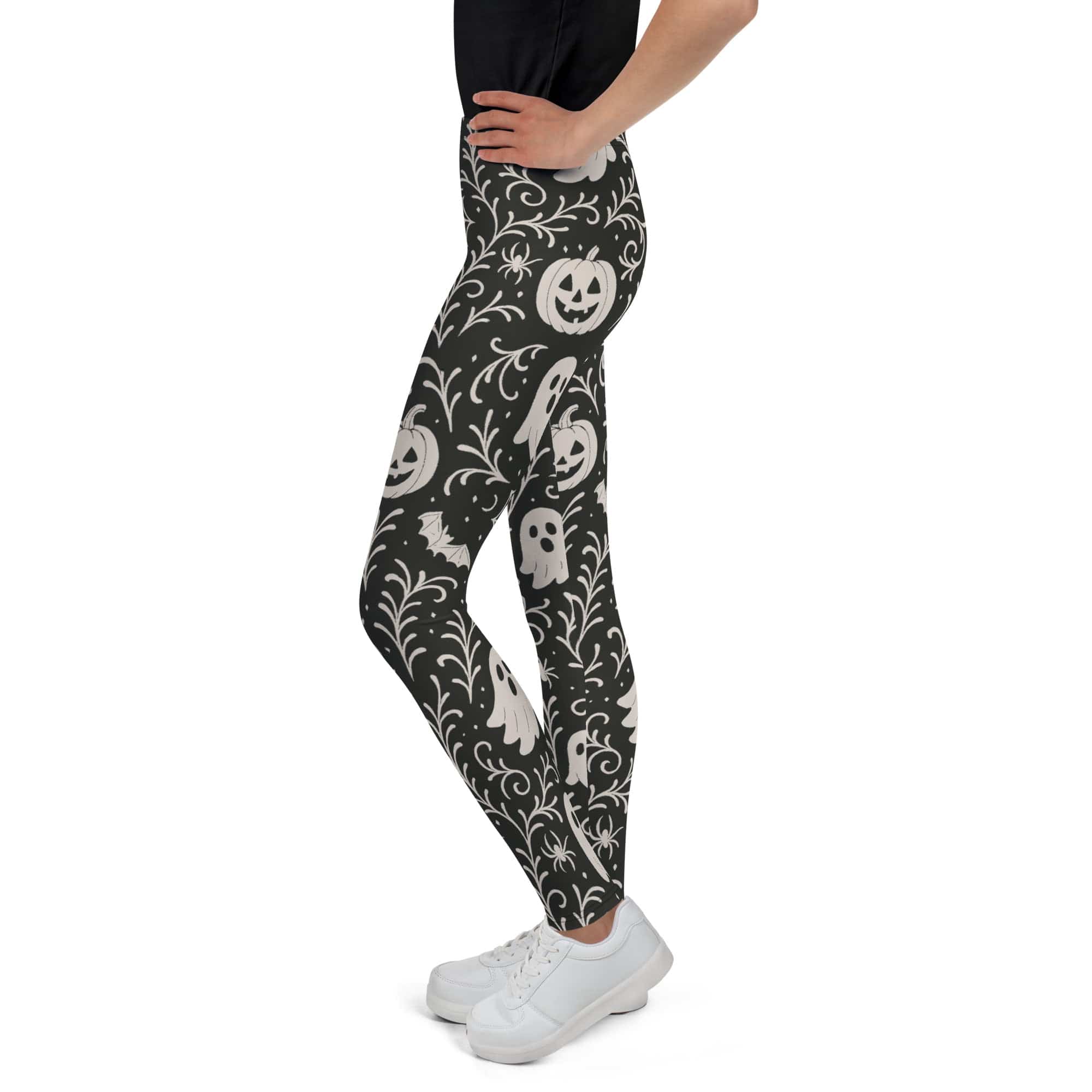 Black & White Halloween Youth Leggings