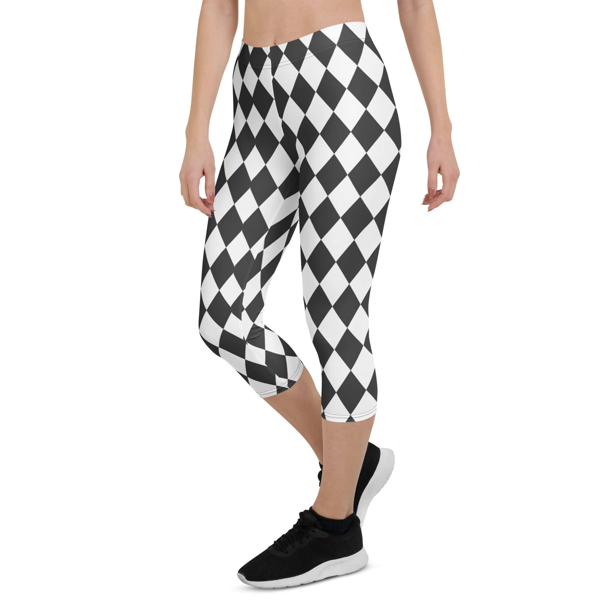 Black & White Harlequin Capris