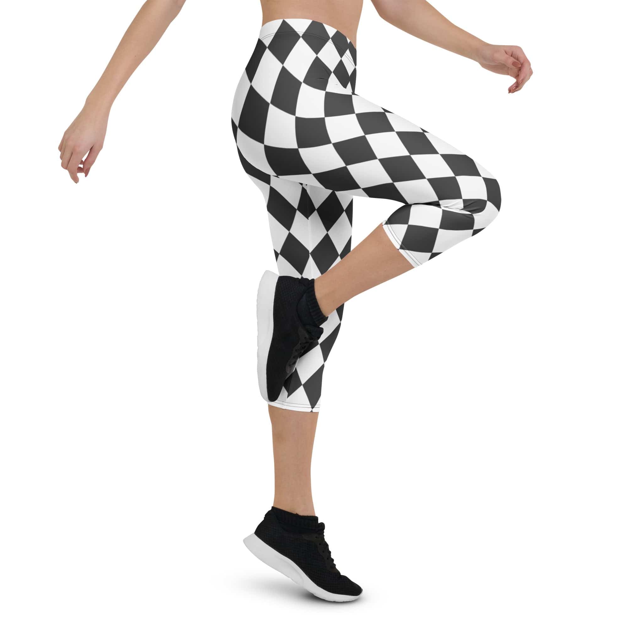 Black & White Harlequin Capris
