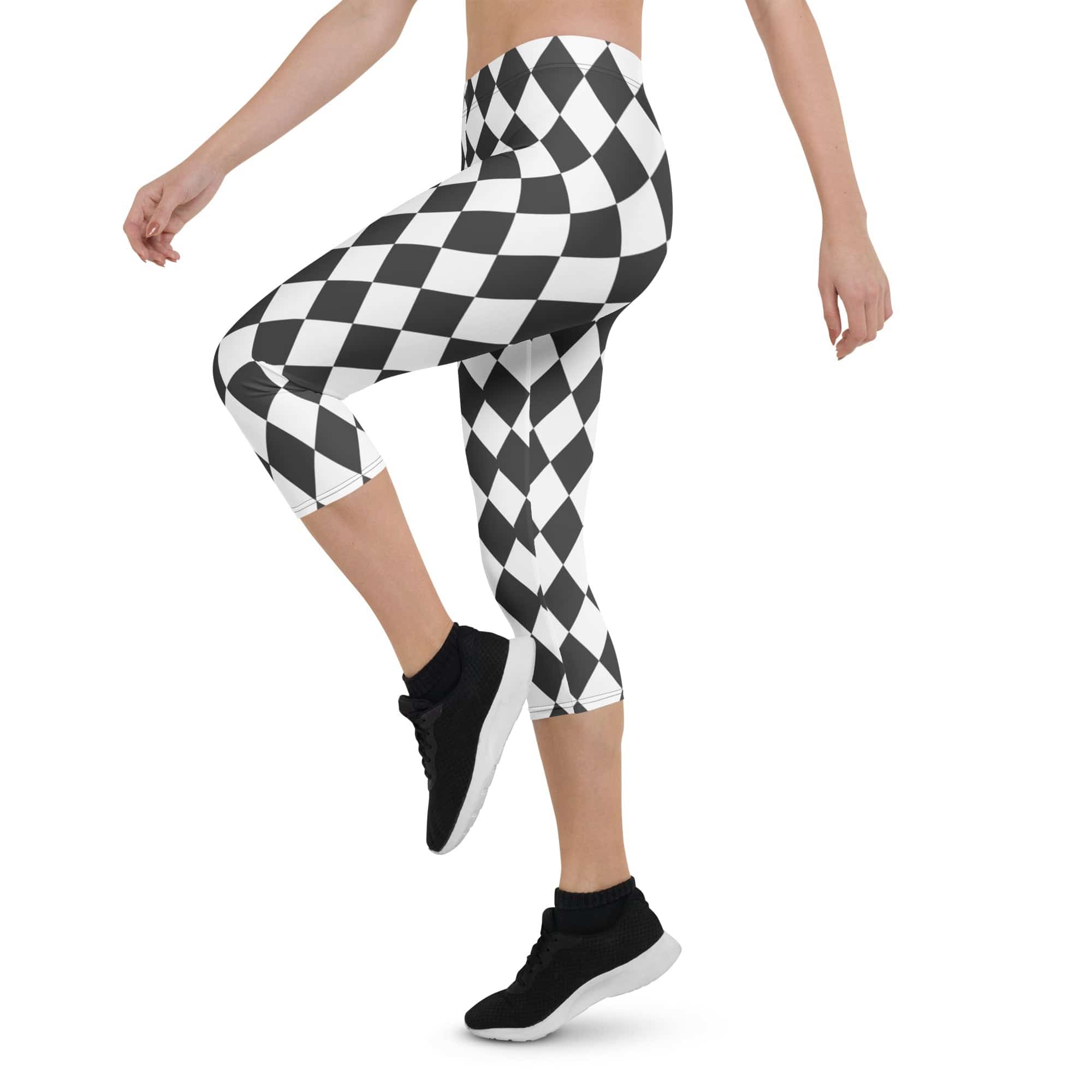 Black & White Harlequin Capris