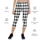 Black & White Harlequin Capris