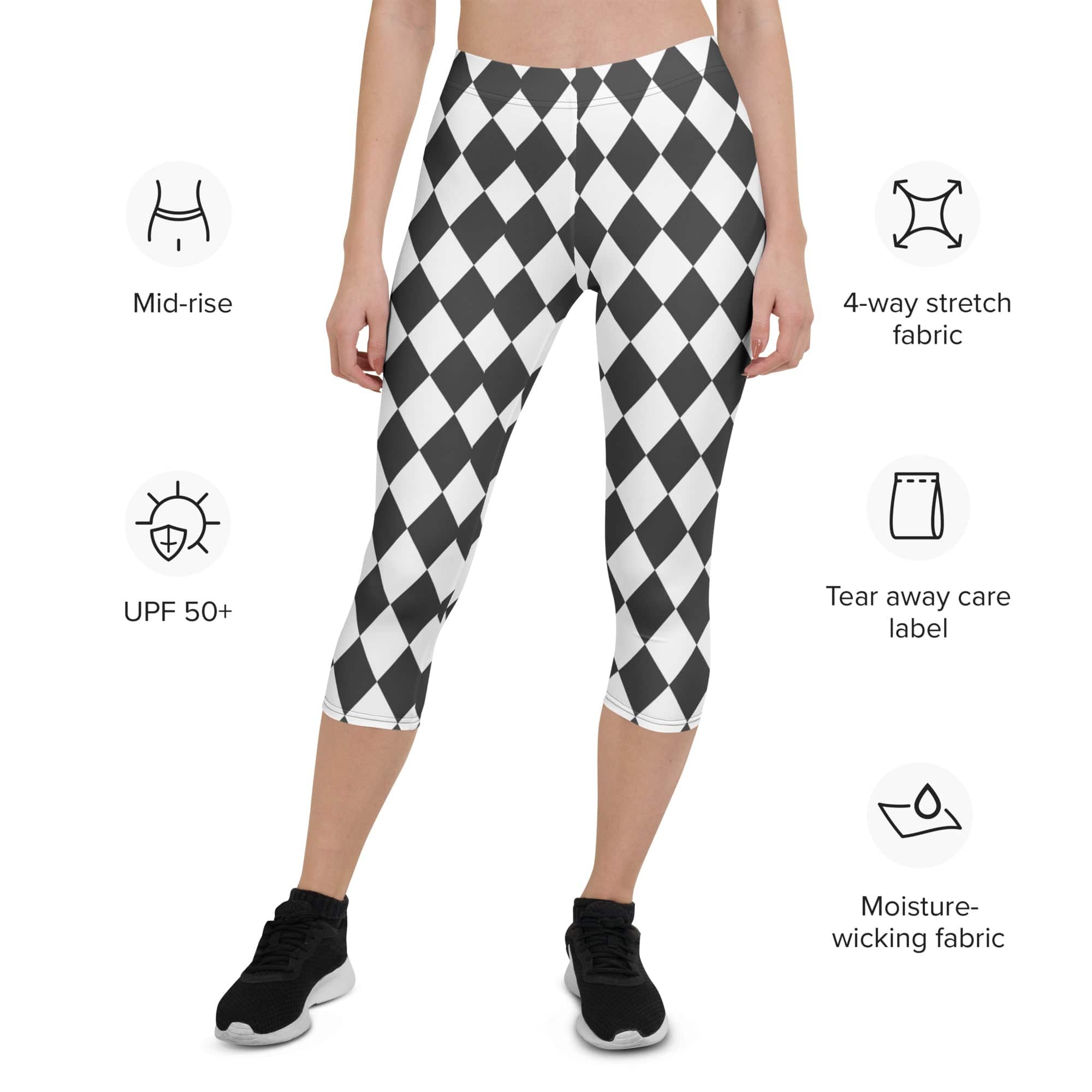 Black & White Harlequin Capris